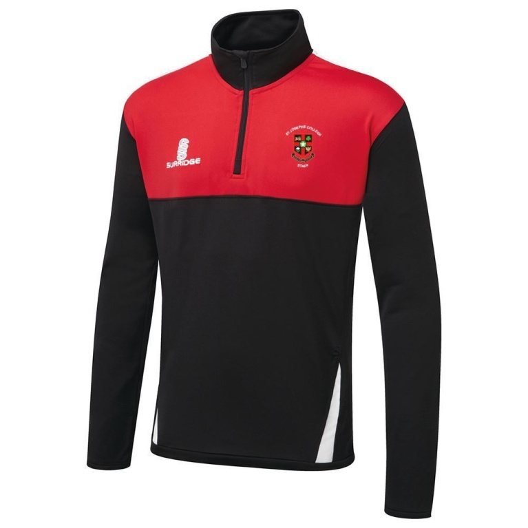 St Joseph's College Staff Blade Performance Top Black/Red/White