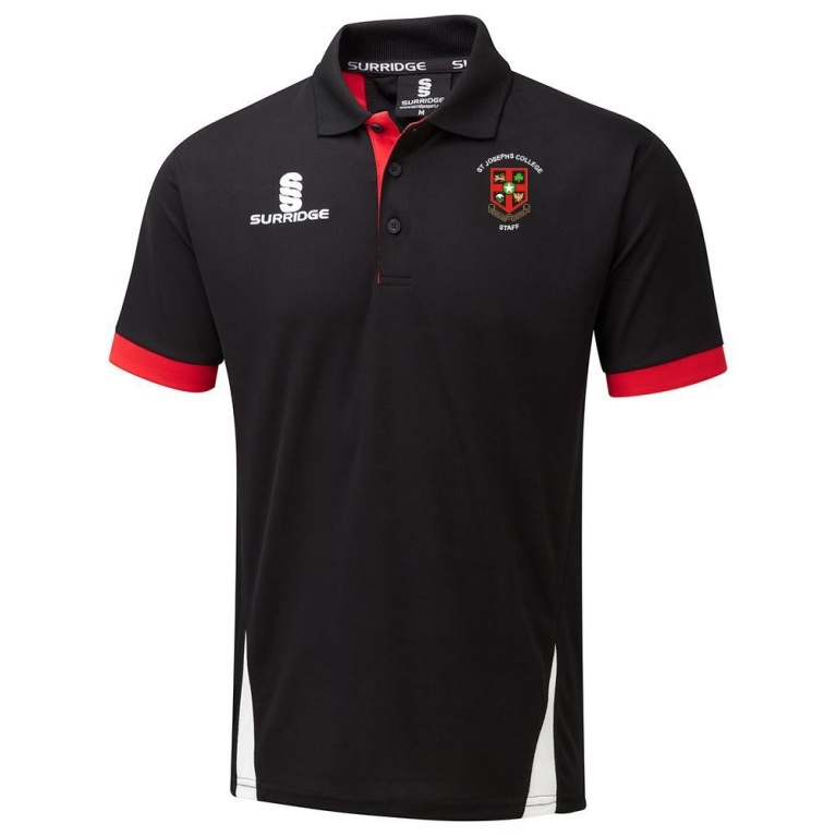 St Joseph's College Staff Blade Polo Black/Red/White