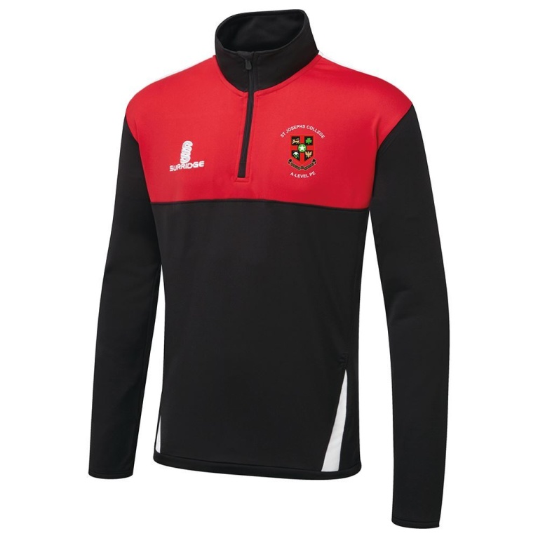 ST JOSEPH'S COLLEGE A-LEVEL PE BLADE PERFORMANCE TOP BLACK/RED/WHITE